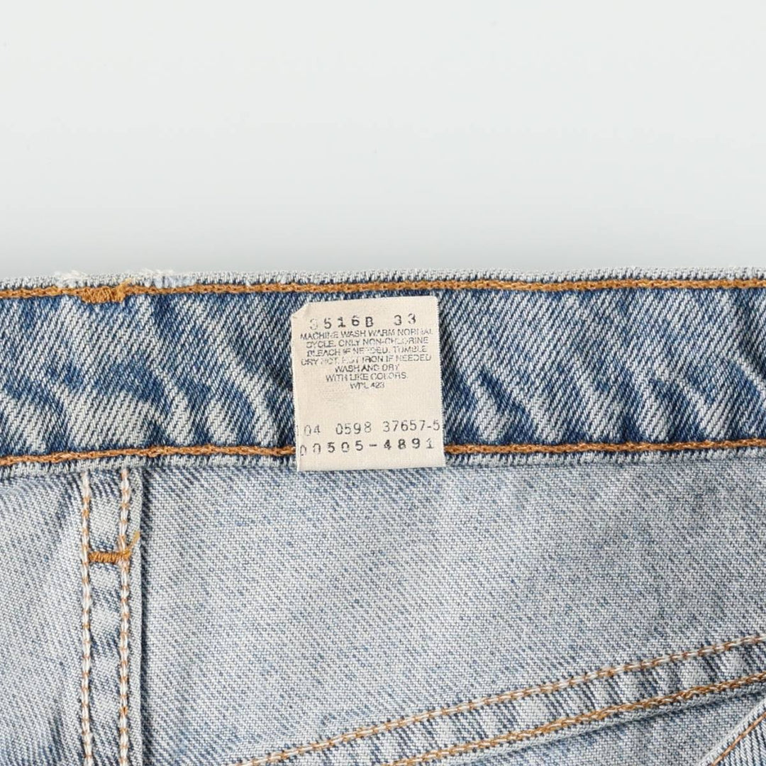 90'S Levi's 505 REGULAR FIT STRAIGHT LEG tapered denim pants for men, w35 equivalent, vintage cotton blue type Vintage Second Hand