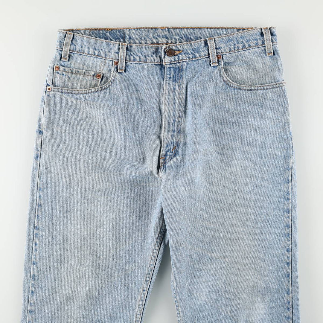 90'S Levi's 505 REGULAR FIT STRAIGHT LEG tapered denim pants for men, w35 equivalent, vintage cotton blue type Vintage Second Hand