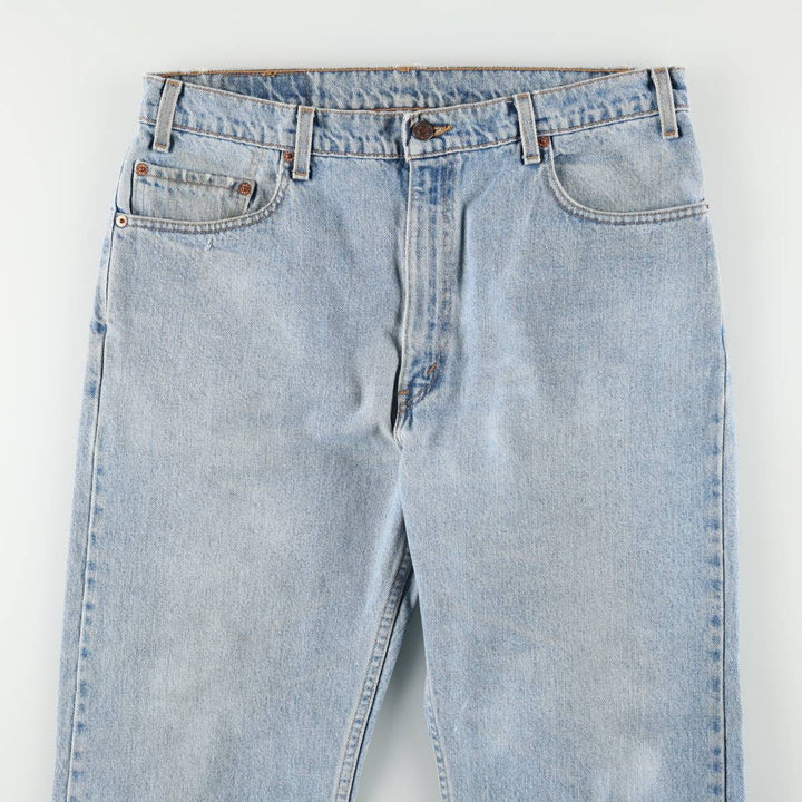 90'S Levi's 505 REGULAR FIT STRAIGHT LEG tapered denim pants for men, w35 equivalent, vintage cotton blue type Vintage Second Hand