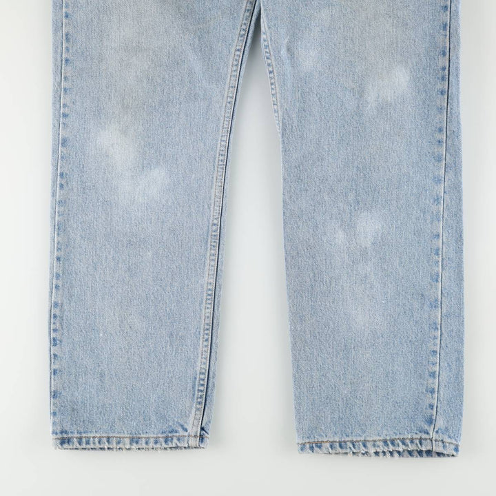 90'S Levi's 505 REGULAR FIT STRAIGHT LEG tapered denim pants for men, w35 equivalent, vintage cotton blue type Vintage Second Hand
