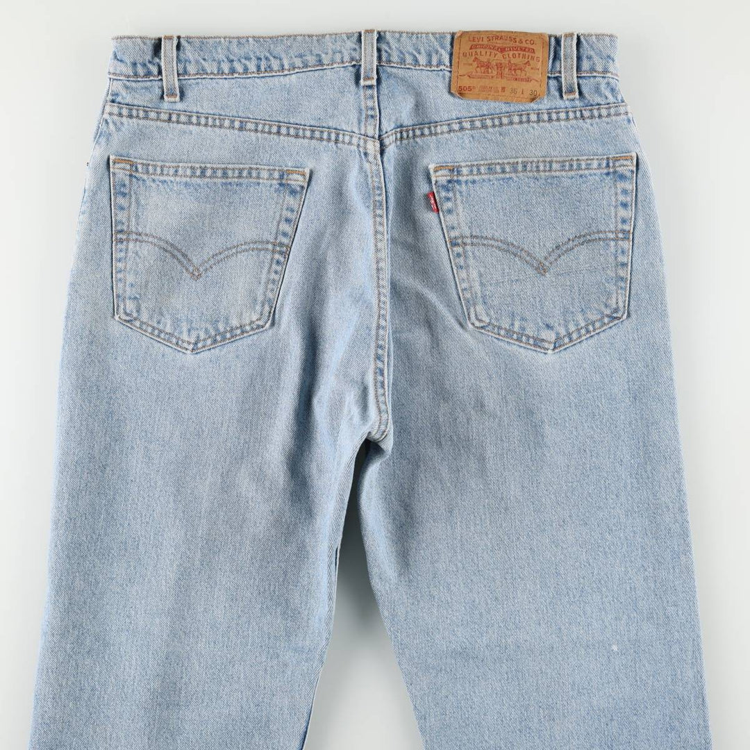 90'S Levi's 505 REGULAR FIT STRAIGHT LEG tapered denim pants for men, w35 equivalent, vintage cotton blue type Vintage Second Hand