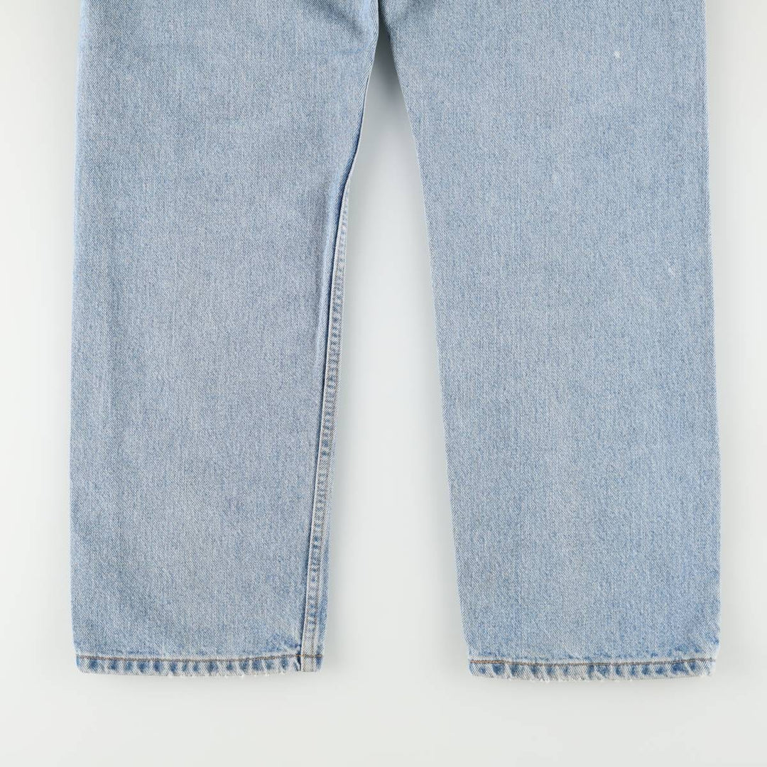 90'S Levi's 505 REGULAR FIT STRAIGHT LEG tapered denim pants for men, w35 equivalent, vintage cotton blue type Vintage Second Hand