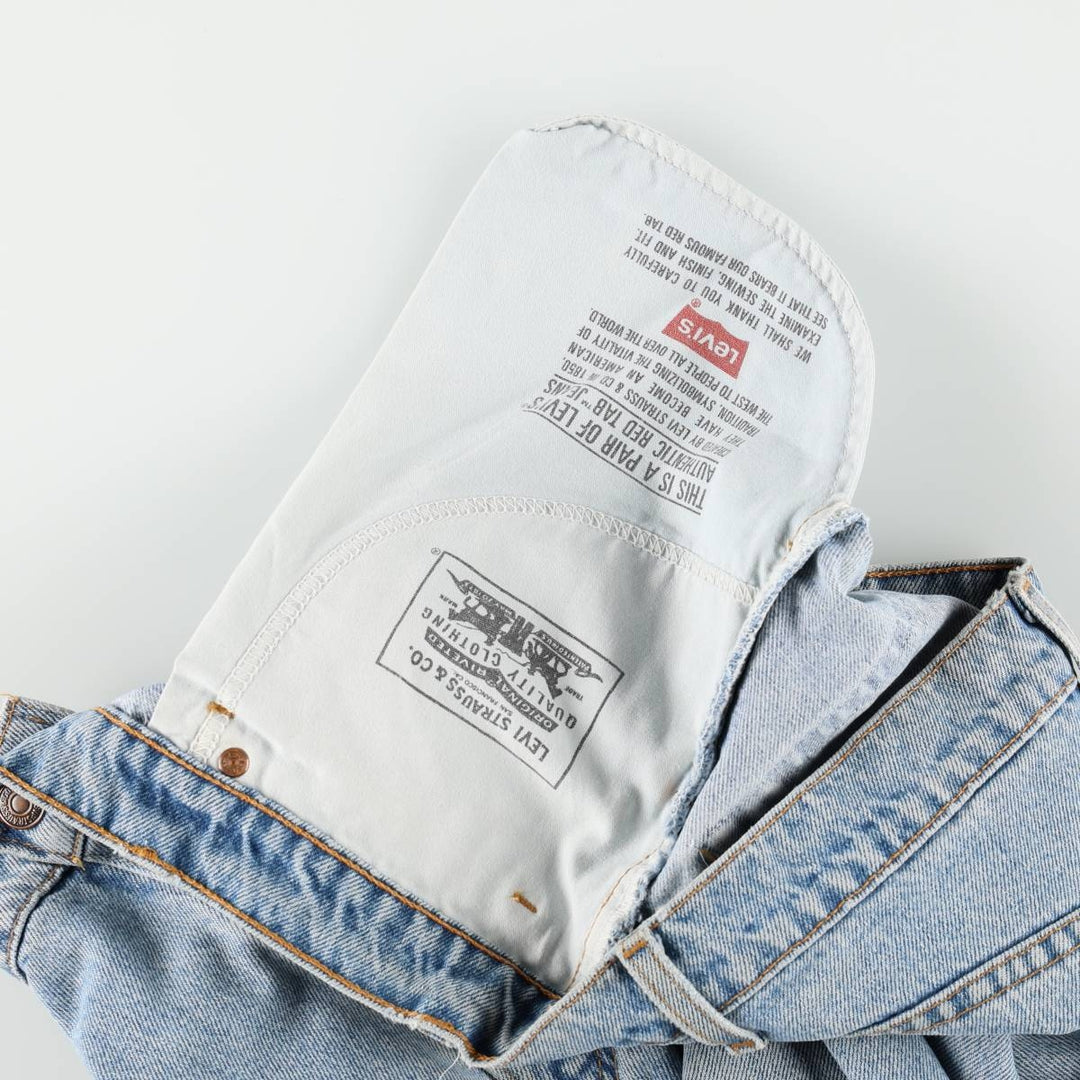 90'S Levi's 505 REGULAR FIT STRAIGHT LEG tapered denim pants for men, w35 equivalent, vintage cotton blue type Vintage Second Hand