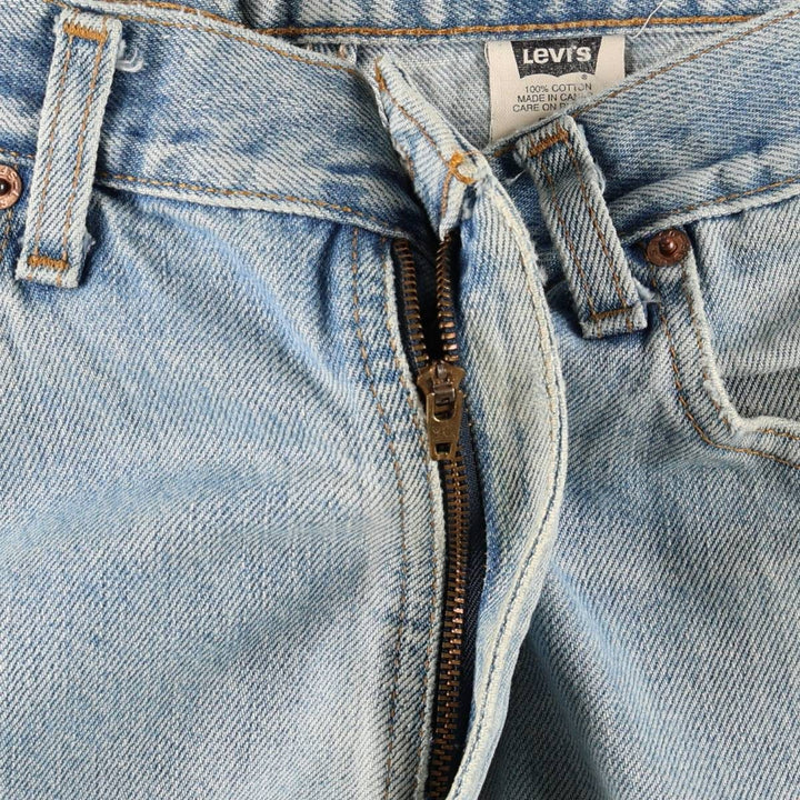 1990'S Levi's 505 Regular Fit Straight Leg Tapered Denim Pants, Made in Canada, Men's Size W33 (approx.), Vintage cotton blue type Vintage Second Hand