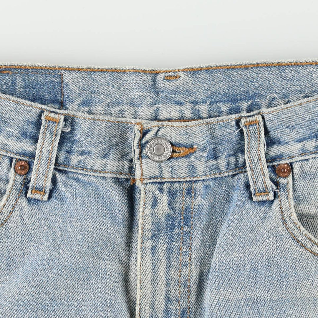 1990'S Levi's 505 Regular Fit Straight Leg Tapered Denim Pants, Made in Canada, Men's Size W33 (approx.), Vintage cotton blue type Vintage Second Hand