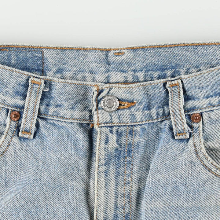 1990'S Levi's 505 Regular Fit Straight Leg Tapered Denim Pants, Made in Canada, Men's Size W33 (approx.), Vintage cotton blue type Vintage Second Hand