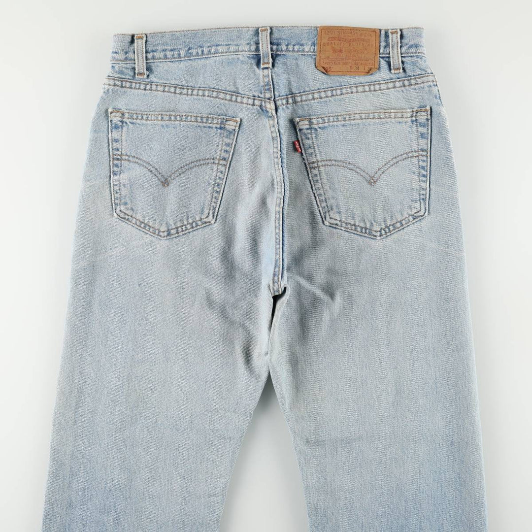 1990'S Levi's 505 Regular Fit Straight Leg Tapered Denim Pants, Made in Canada, Men's Size W33 (approx.), Vintage cotton blue type Vintage Second Hand