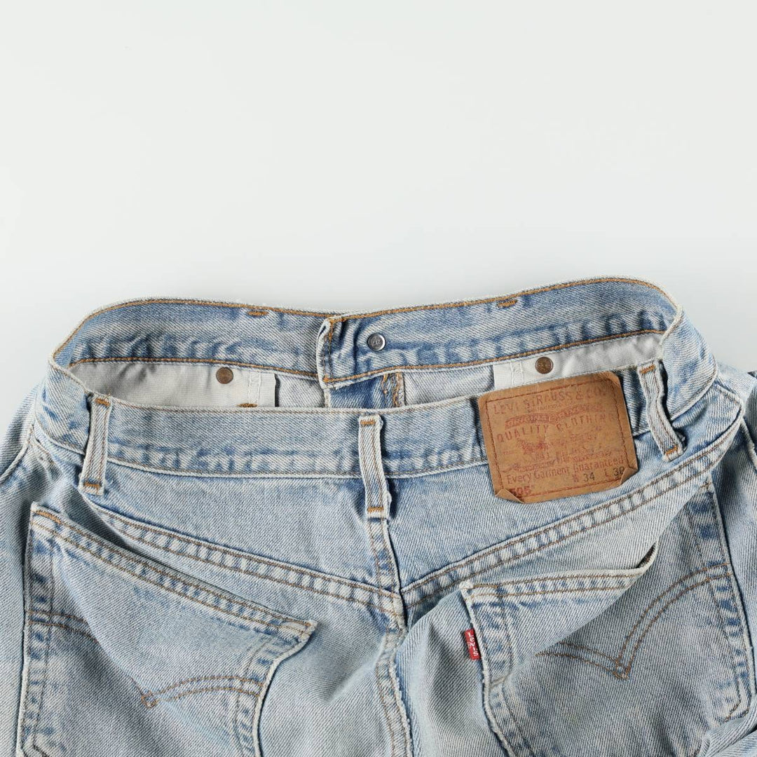 1990'S Levi's 505 Regular Fit Straight Leg Tapered Denim Pants, Made in Canada, Men's Size W33 (approx.), Vintage cotton blue type Vintage Second Hand