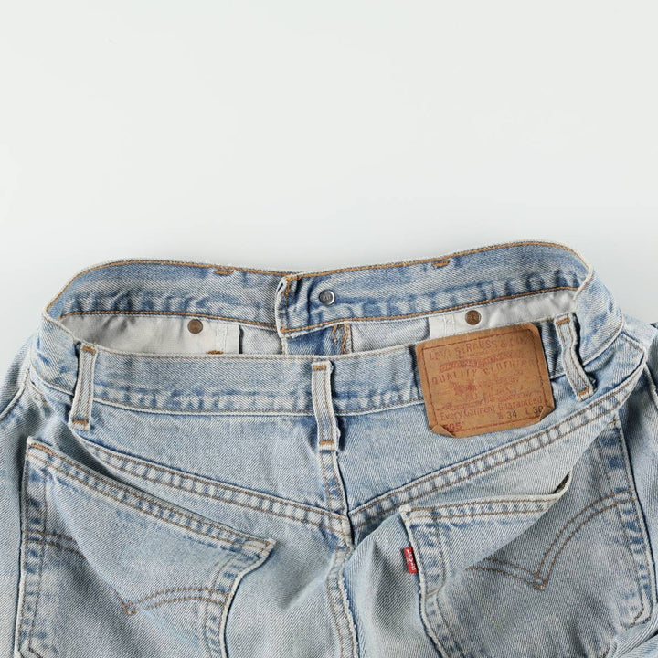 1990'S Levi's 505 Regular Fit Straight Leg Tapered Denim Pants, Made in Canada, Men's Size W33 (approx.), Vintage cotton blue type Vintage Second Hand