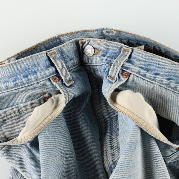 1990'S Levi's 505 Regular Fit Straight Leg Tapered Denim Pants, Made in Canada, Men's Size W33 (approx.), Vintage cotton blue type Vintage Second Hand
