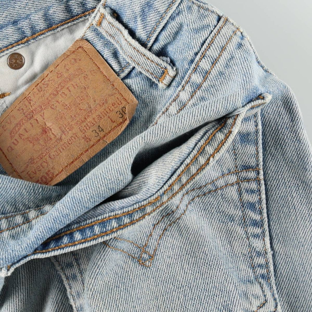 1990'S Levi's 505 Regular Fit Straight Leg Tapered Denim Pants, Made in Canada, Men's Size W33 (approx.), Vintage cotton blue type Vintage Second Hand