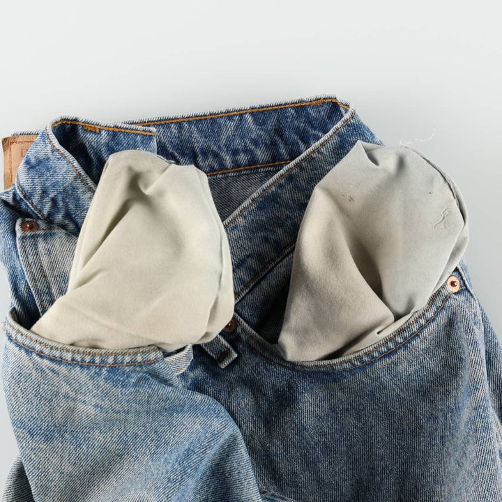 90'S Levi's 505 REGULAR FIT STRAIGHT LEG Tapered Denim Pants Made in USA Men's W32 Vintage cotton blue type Vintage Second Hand
