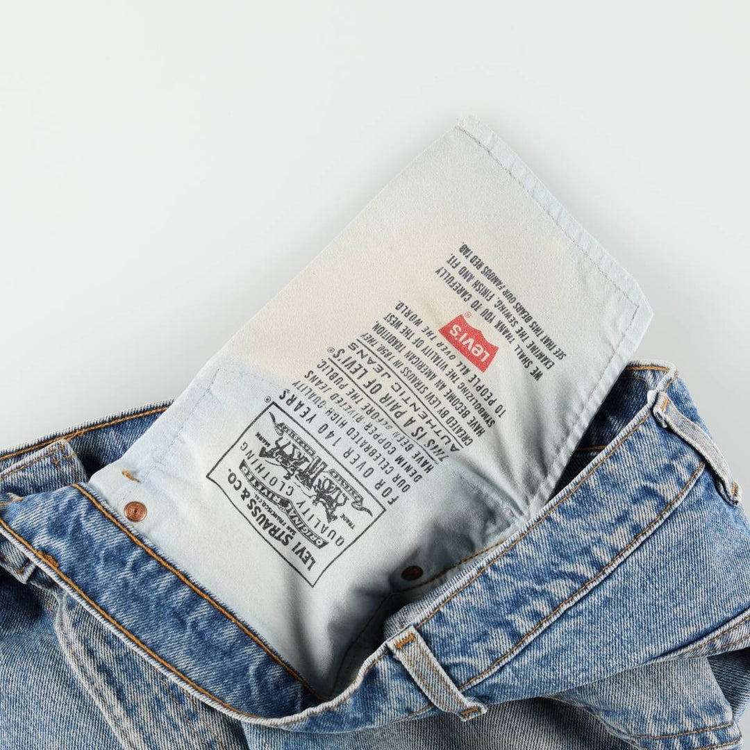 90'S Levi's 505 REGULAR FIT STRAIGHT LEG Tapered Denim Pants Made in USA Men's W32 Vintage cotton blue type Vintage Second Hand