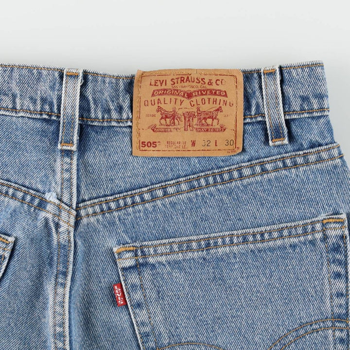 90'S Levi's 505 REGULAR FIT STRAIGHT LEG Tapered Denim Pants Made in USA Men's W31 Vintage cotton blue type Vintage Second Hand