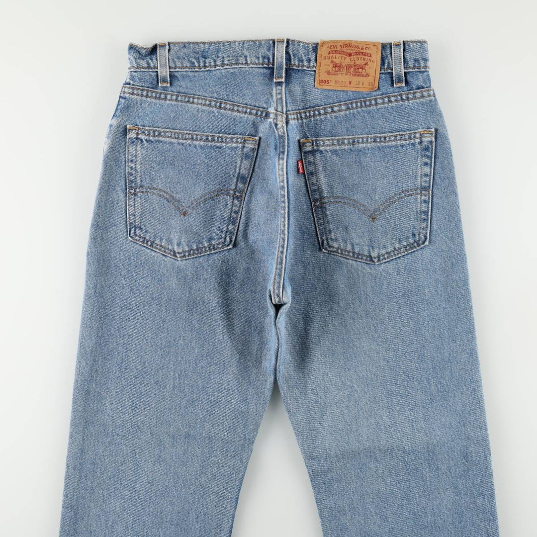 90'S Levi's 505 REGULAR FIT STRAIGHT LEG Tapered Denim Pants Made in USA Men's W31 Vintage cotton blue type Vintage Second Hand