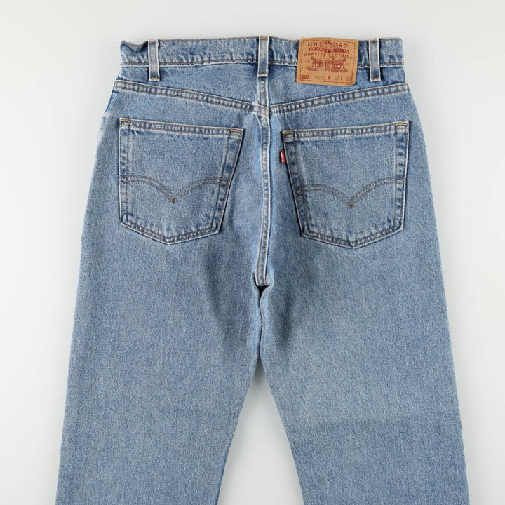 90'S Levi's 505 REGULAR FIT STRAIGHT LEG Tapered Denim Pants Made in USA Men's W31 Vintage cotton blue type Vintage Second Hand