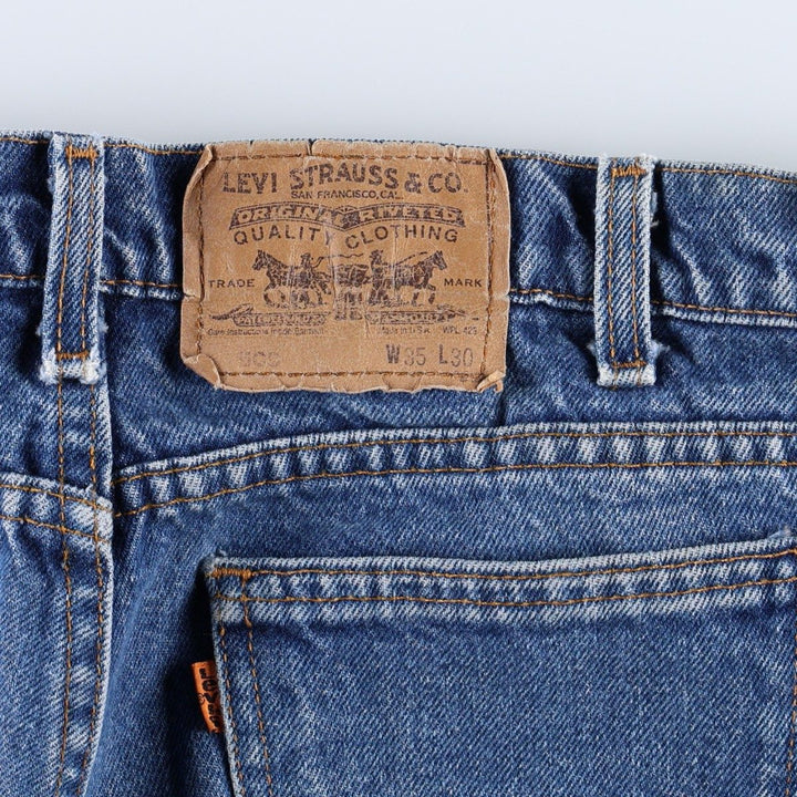 90'S Levi's 505 Orange Tab Tapered Denim Pants Made in USA Men's W33 Vintage cotton blue type Vintage Second Hand