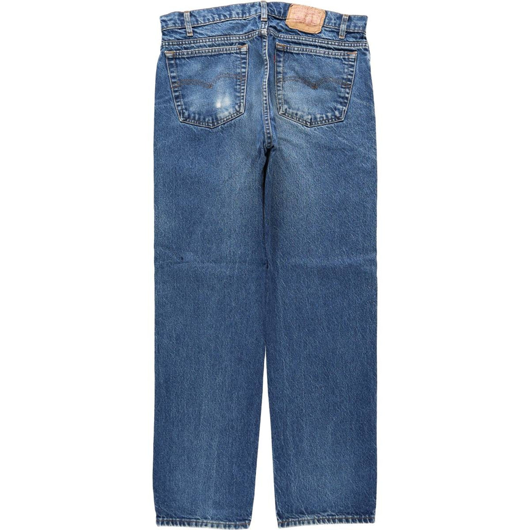 90'S Levi's 505-0216 Tapered Denim Pants, Made in USA, Men's Size 36, Vintage cotton blue type Vintage Second Hand