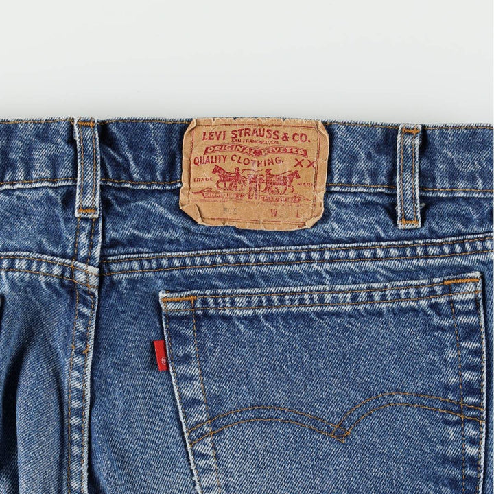 90'S Levi's 505-0216 Tapered Denim Pants, Made in USA, Men's Size 36, Vintage cotton blue type Vintage Second Hand
