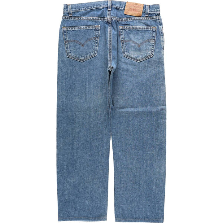 00'S Levi's 505 REGULAR FIT STRAIGHT LEG tapered denim pants made in USA, men's w35 equivalent cotton blue type Vintage Second Hand