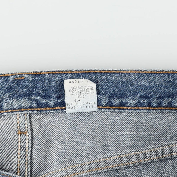 00'S Levi's 505 REGULAR FIT STRAIGHT LEG tapered denim pants made in USA, men's w35 equivalent cotton blue type Vintage Second Hand
