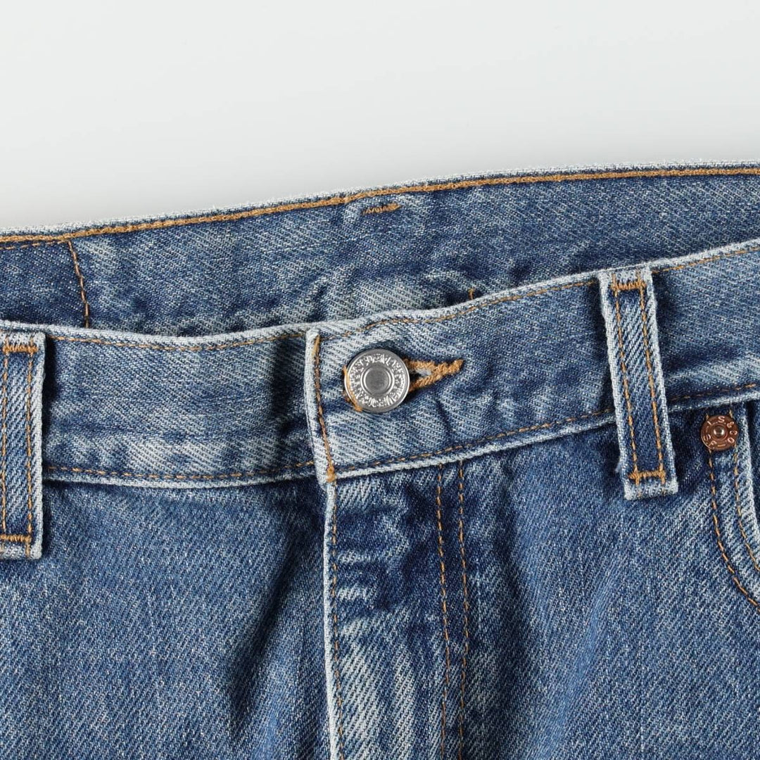 00'S Levi's 505 REGULAR FIT STRAIGHT LEG tapered denim pants made in USA, men's w35 equivalent cotton blue type Vintage Second Hand
