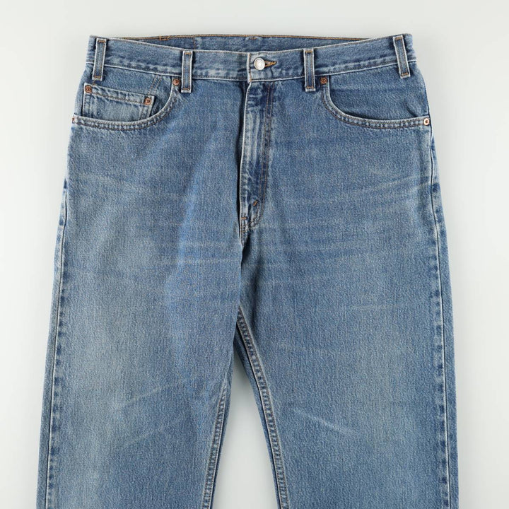 00'S Levi's 505 REGULAR FIT STRAIGHT LEG tapered denim pants made in USA, men's w35 equivalent cotton blue type Vintage Second Hand