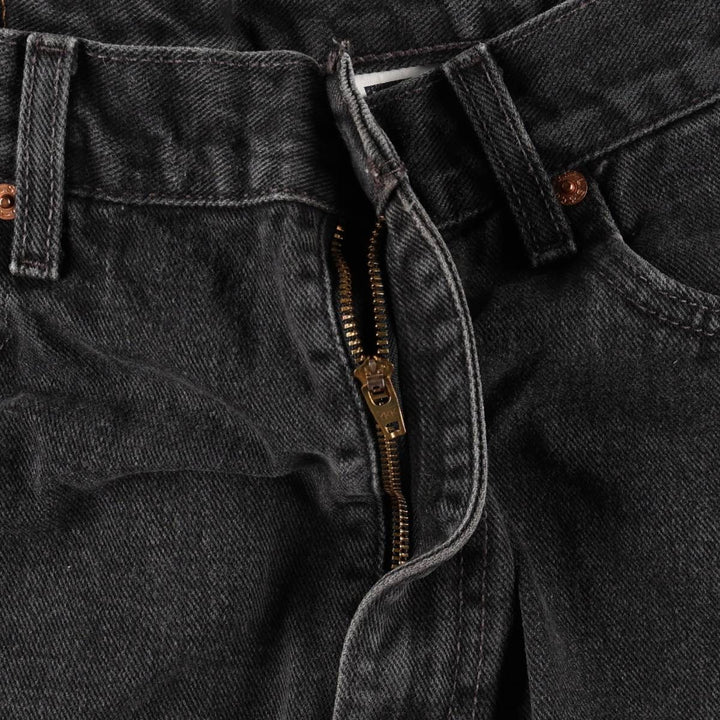 00'S Levi's 505 REGULAR FIT black denim tapered denim pants for men, size w32 cotton black type Vintage Second Hand
