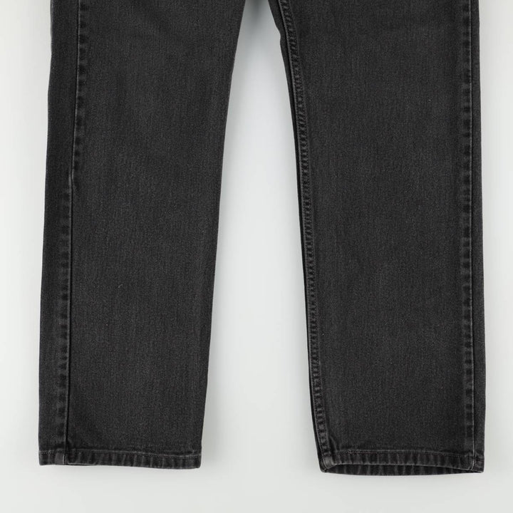 00'S Levi's 505 REGULAR FIT black denim tapered denim pants for men, size w32 cotton black type Vintage Second Hand