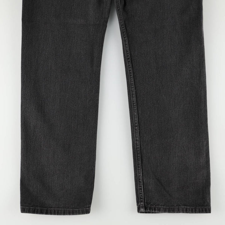 00'S Levi's 505 REGULAR FIT black denim tapered denim pants for men, size w32 cotton black type Vintage Second Hand