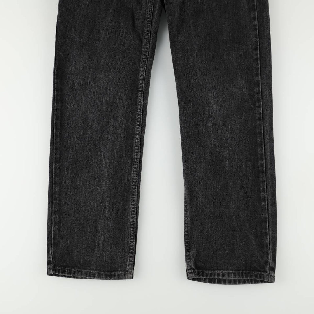 2000'S Levi's 505 Regular Fit Straight Leg Black Denim Tapered Jeans (Men's size W29 equivalent) cotton black type Vintage Second Hand