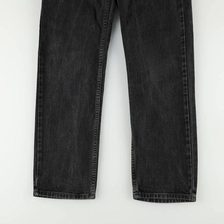 2000'S Levi's 505 Regular Fit Straight Leg Black Denim Tapered Jeans (Men's size W29 equivalent) cotton black type Vintage Second Hand