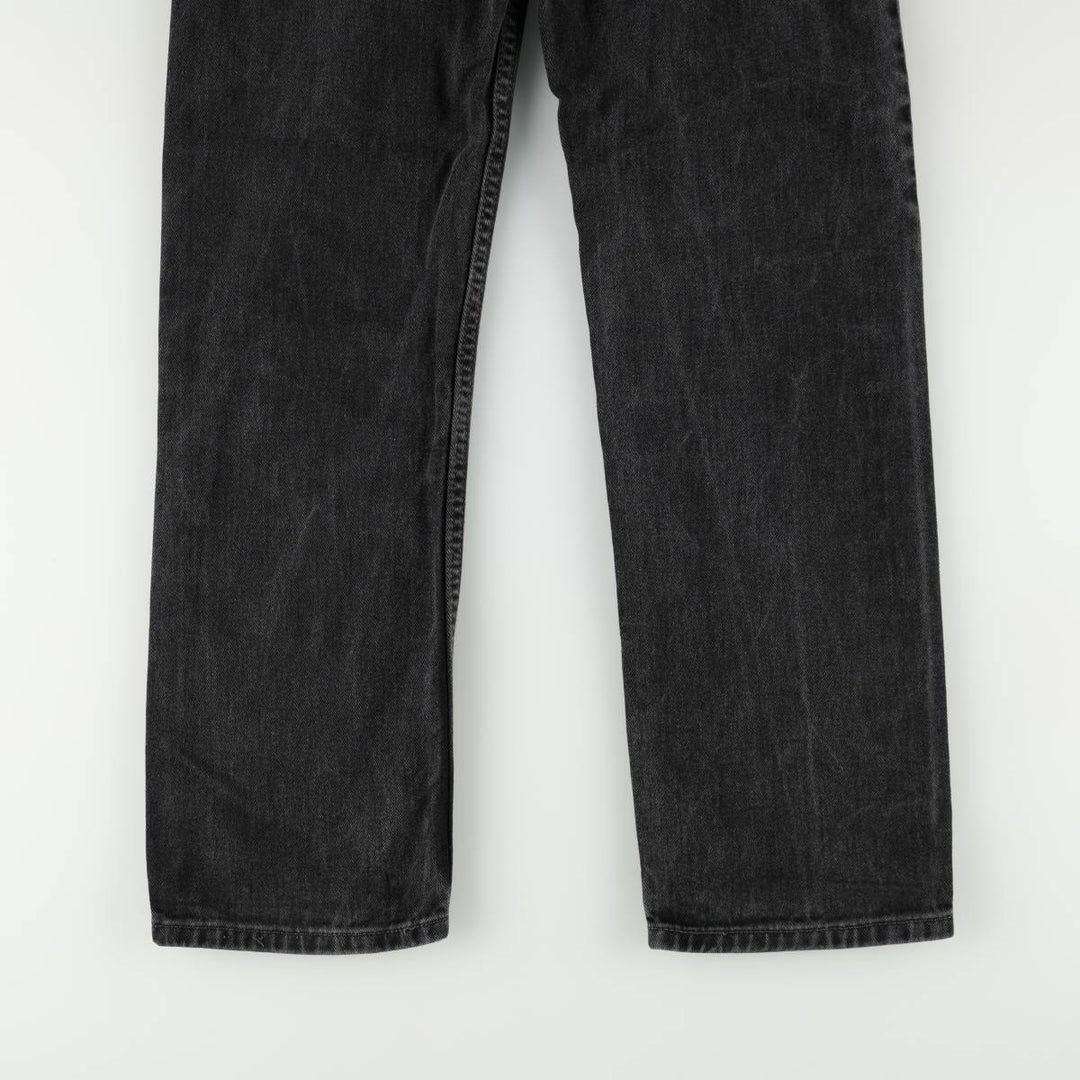 2000'S Levi's 505 Regular Fit Straight Leg Black Denim Tapered Jeans (Men's size W29 equivalent) cotton black type Vintage Second Hand
