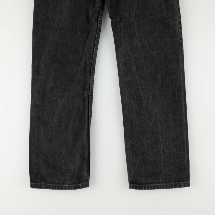 2000'S Levi's 505 Regular Fit Straight Leg Black Denim Tapered Jeans (Men's size W29 equivalent) cotton black type Vintage Second Hand