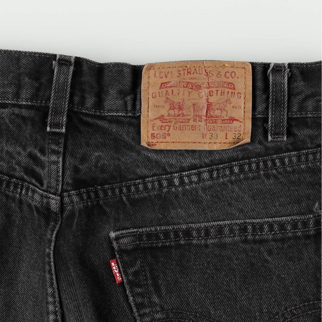 90s-00'S Levi's 505 Black Denim Tapered Jeans, Men's W32 (approx.) unclear black type Vintage Second Hand