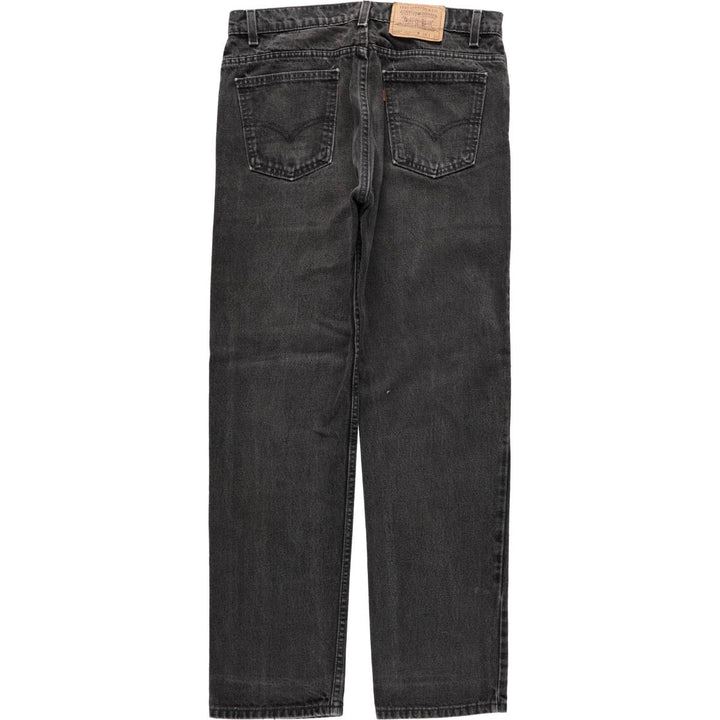 90'S Levi's 505 REGULAR FIT STRAIGHT LEG Orange Tab Black Denim Tapered Denim Pants Made in USA cotton black type Vintage Second Hand