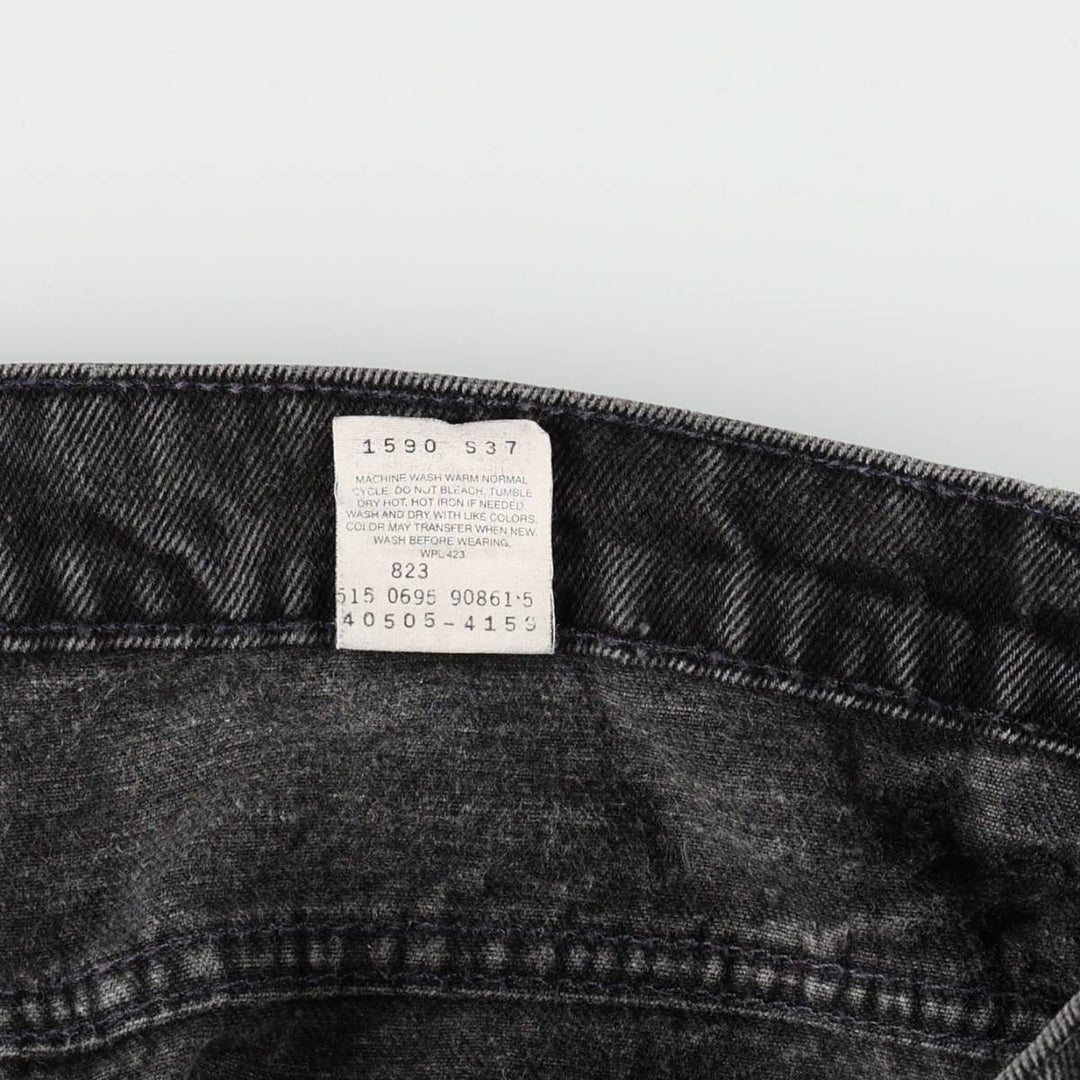 90'S Levi's 505 REGULAR FIT STRAIGHT LEG Orange Tab Black Denim Tapered Denim Pants Made in USA cotton black type Vintage Second Hand
