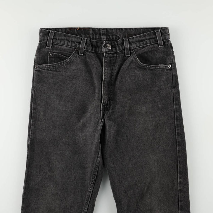 90'S Levi's 505 REGULAR FIT STRAIGHT LEG Orange Tab Black Denim Tapered Denim Pants Made in USA cotton black type Vintage Second Hand