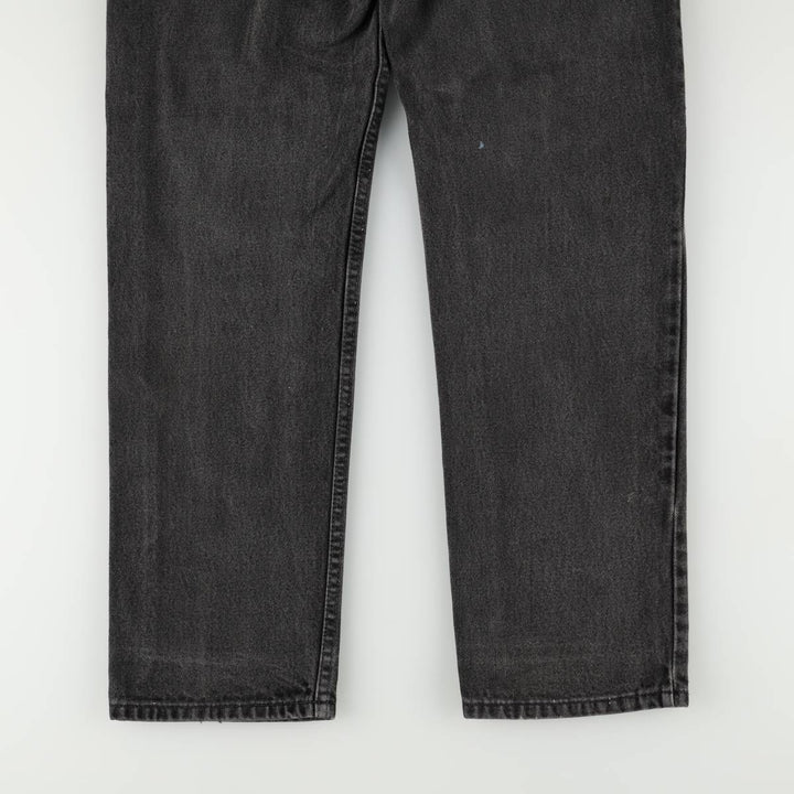 90'S Levi's 505 REGULAR FIT STRAIGHT LEG Orange Tab Black Denim Tapered Denim Pants Made in USA cotton black type Vintage Second Hand