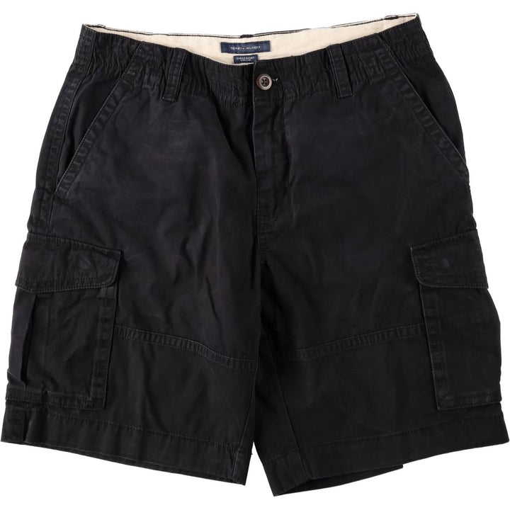 Tommy Hilfiger CARGO SHORT cargo shorts, men's size W35 (approx.) cotton black type Vintage Second Hand