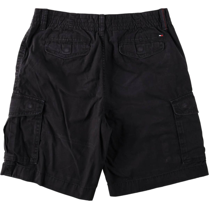 Tommy Hilfiger CARGO SHORT cargo shorts, men's size W35 (approx.) cotton black type Vintage Second Hand