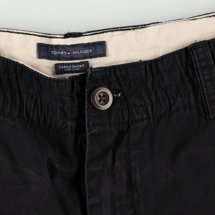 Tommy Hilfiger CARGO SHORT cargo shorts, men's size W35 (approx.) cotton black type Vintage Second Hand