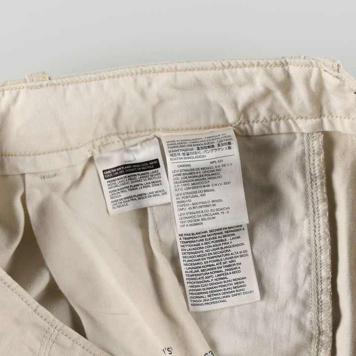 Levi's cargo shorts, men's size W35 (approx.) cotton Beige type Vintage Second Hand