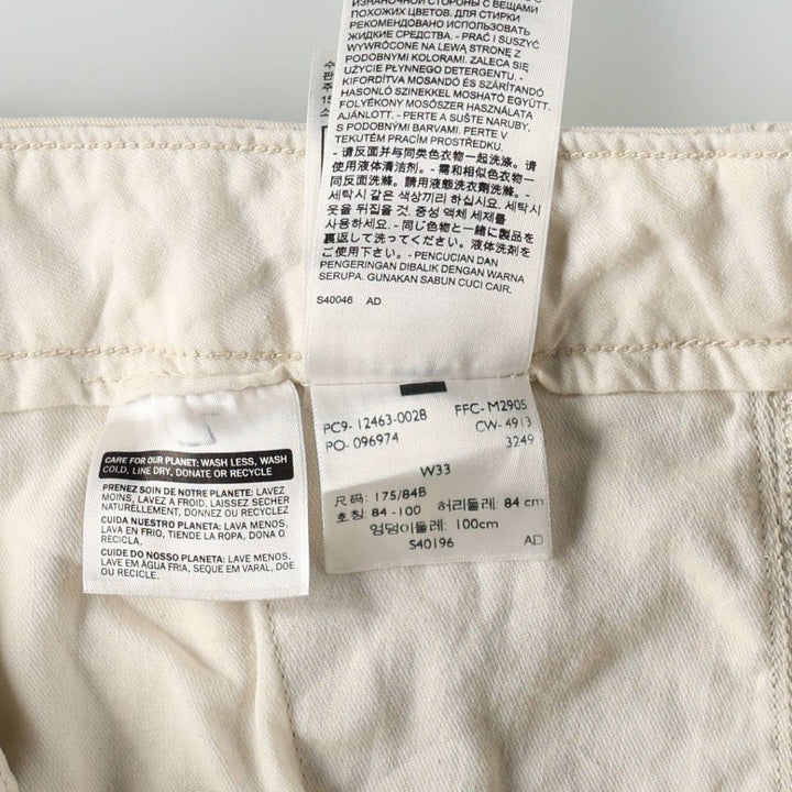 Levi's cargo shorts, men's size W35 (approx.) cotton Beige type Vintage Second Hand