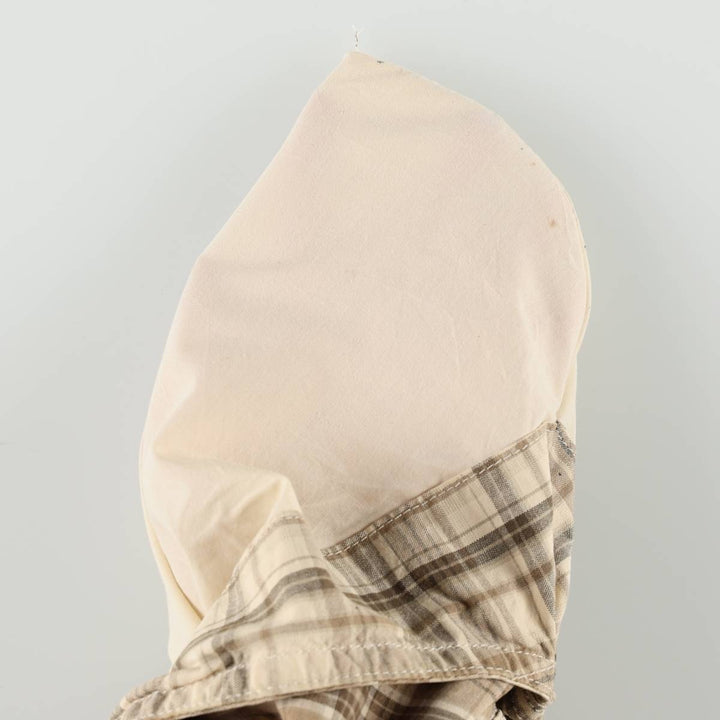Eddie Bauer Check Pattern Cargo Shorts, Men's W34 (approx.) cotton Khaki type beige Vintage Second Hand