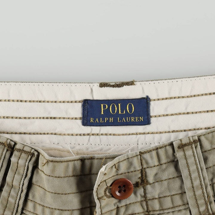Ralph Lauren POLO RALPH LAUREN cargo shorts, half pants, men's size w33 cotton Khaki type Vintage Second Hand