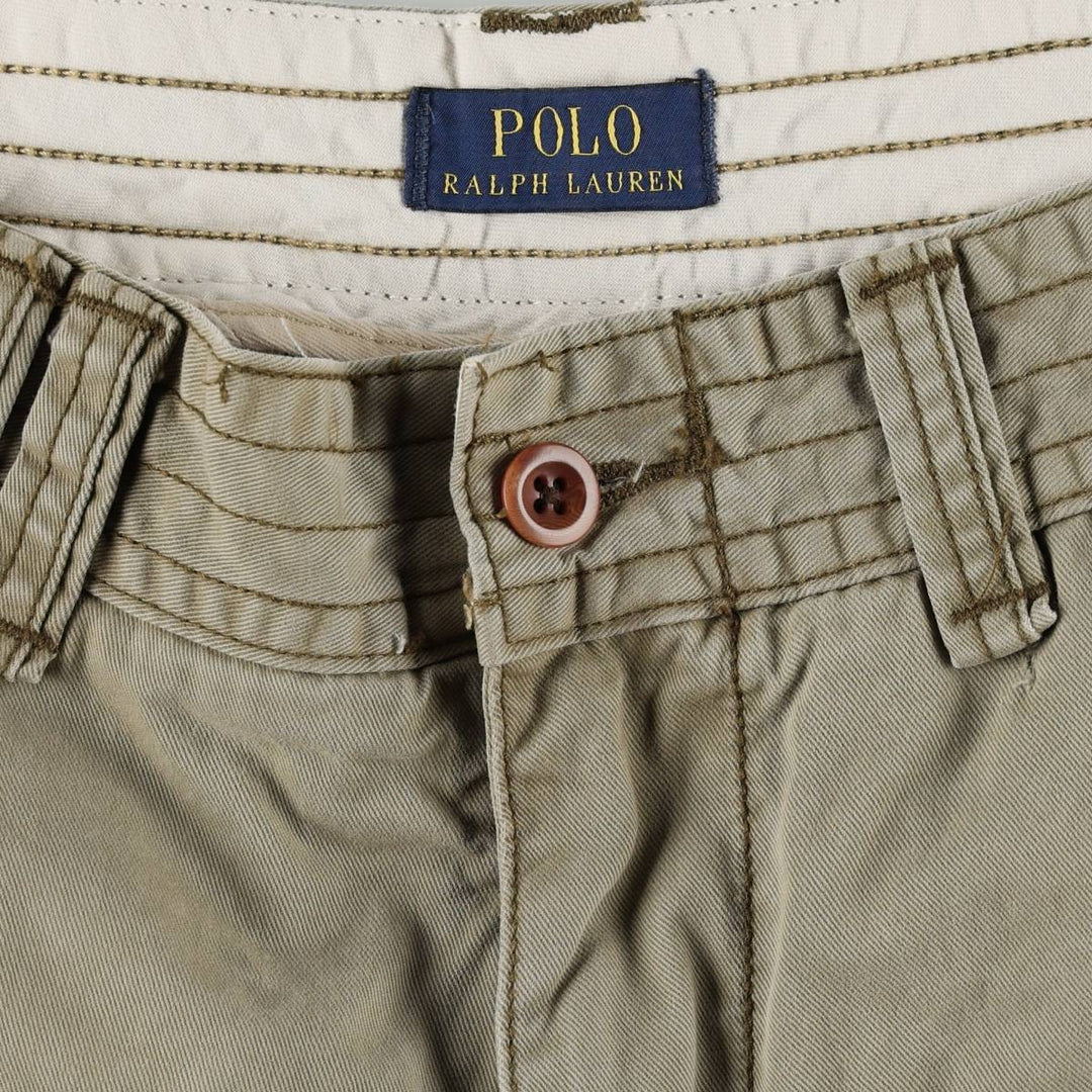 Ralph Lauren POLO RALPH LAUREN cargo shorts, half pants, men's size w33 cotton Khaki type Vintage Second Hand