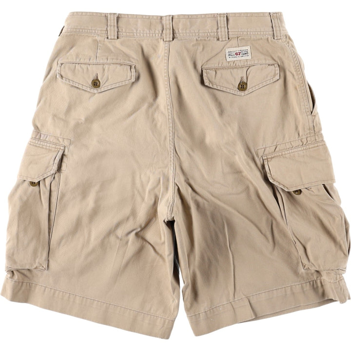 Ralph Lauren POLO by Ralph Lauren Chino Cargo Shorts, Men's Size W36 (approx.) cotton Beige type Vintage Second Hand