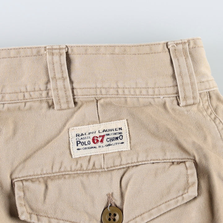 Ralph Lauren POLO by Ralph Lauren Chino Cargo Shorts, Men's Size W36 (approx.) cotton Beige type Vintage Second Hand