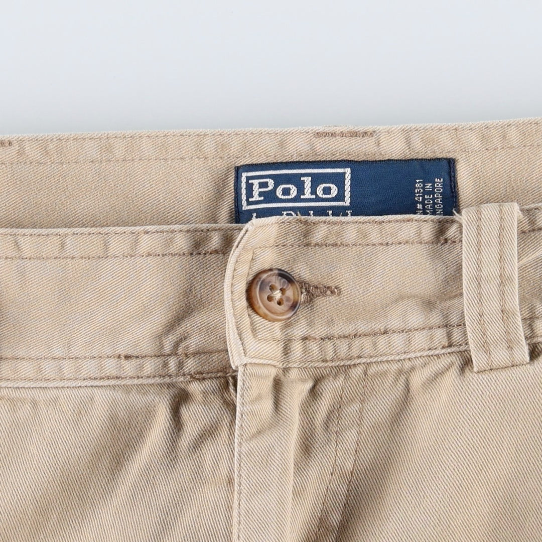 Ralph Lauren POLO by Ralph Lauren Chino Cargo Shorts, Men's Size W36 (approx.) cotton Beige type Vintage Second Hand